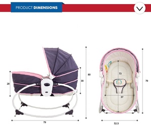 5 En 1 rosa bebé recién nacido <span class=keywords><strong>cuna</strong></span> cama para la venta al por mayor - Product Image 5