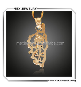 Dije de Oro de 18K con Forma de Mapa de la Isla de Córcega, Recuerdo Turístico de Francia, Diseño de Joyería - Product Image 1
