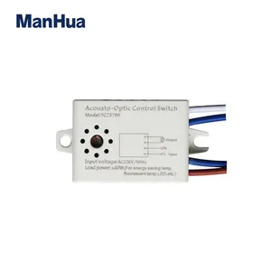 Manhua interruptor de parede com sensor, controle de voz para escada escuro