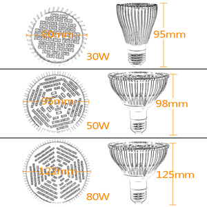 Usine <span class=keywords><strong>E27</strong></span> 50W LED à spectre complet élèvent l'ampoule rouge bleu lampe de croissance des plantes AC85-265V pour les semis de légumes de serre d'intérieur - Product Image 4