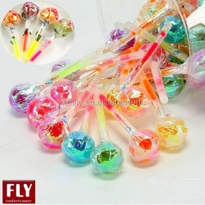 Paletas de Caramelo Duro con Luz Brillante, Dulces en Forma de Bola con Sabores Dulces y Afrutados, Diseño de Frutas, Empaquetadas en Bolsas - Product Image 1