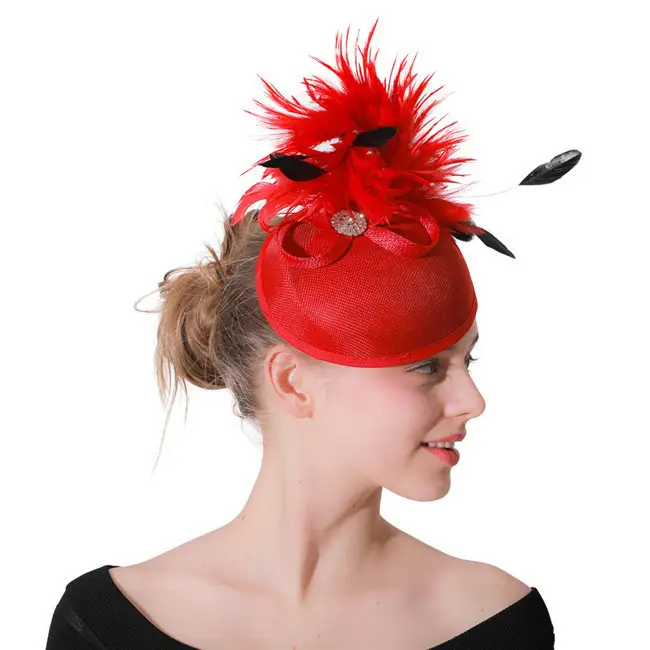 Lamoon — chapeaux décoratifs pour cocktail, plumes, fête du thé, pour filles de 18 ans, boîte à pilules pour femmes, nouveauté 2019, S4615