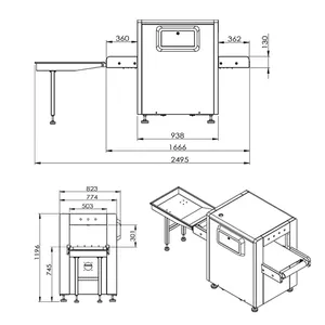 DEETEETechnology SF5030A xray bagaj tarayıcı dedektör makinesi orijinal üretici bagaj tarayıcı