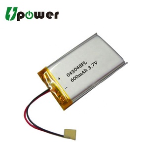 3.7V 600mAh Li-polymer Battery 043048 Rechargeable Li ion Polymer Battery 403048