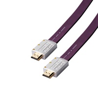 Cable XERXES HS-405 de 15 pies, 4K Ultra HD, Plano, de Alta Velocidad, con Ethernet, Par Trenzado, Blindaje Trenzado, Conector Macho-Macho