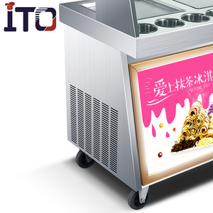 Macchina per Gelato Arrotolato Istantaneo con Doppia Piastra Quadrata, Macchina per Gelato Fritto di Alta Qualità - Product Image 3