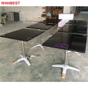 Luxury Marble Top Square Home Restaurant Mcdonald Furniture Dining Room Table Coffee Table Set