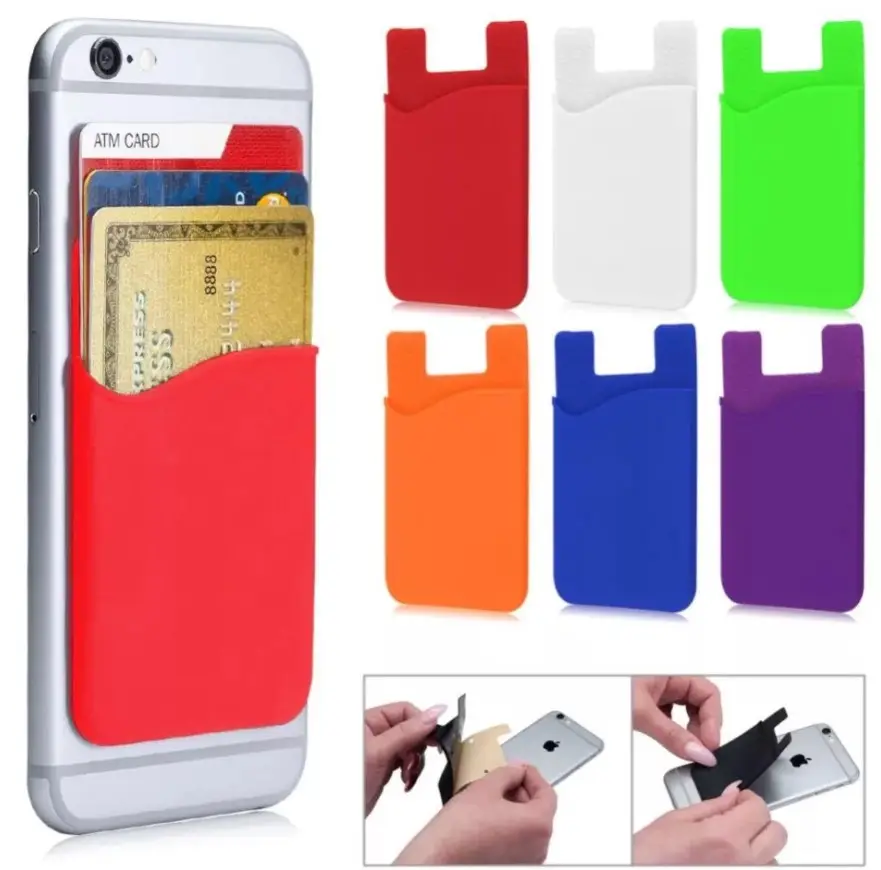 Advertising Promotion Silicone Smart Wallet Phone Credit Card Holder Pocket