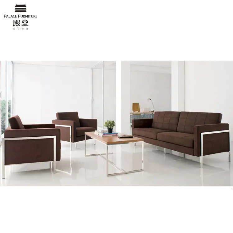 modern Office hotel visitor fabric sofa set furniture commercial waiting room area bench seating sofas steel frame sofa