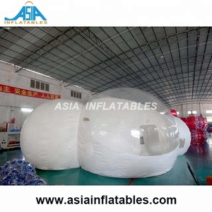 Tienda de campaña inflable para exteriores, Hotel de burbujas transparentes, carpa de burbuja media transparente