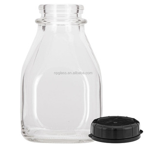 EkkoVla Lot De 12 Bouteilles De Jus En Verre De 236,8 G Avec Couvercles, Réutilisables, Avec étiquettes Pour Jus De Fruits, Smoothies, Eau, Lait, Kombucha