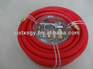 Kit per il compressore d'aria <span class=keywords><strong>in</strong></span> gomma EPDM di alta qualità 3/8 "X 50ft con <span class=keywords><strong>raccordi</strong></span> 1/4MNPT per utensili pneumatici - Product Image 4