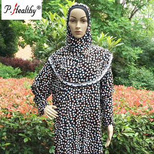 2021 nuova moda Dubai islamico donna Abaya stampato musulmano abito <span class=keywords><strong>Hijab</strong></span> turco - Product Image 5