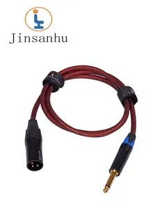 6.35 1/4 ''mono plug micrófono altavoz OFC cable Jack XLR macho a TRS cable