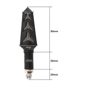 Indicatori Posteriori Impermeabili Ambra per Moto 12V DRL Luci LED Sequenziali per Indicatori di Direzione - Product Image 6
