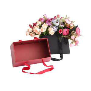 <span class=keywords><strong>Couleur</strong></span> unie papier portable trapézoïdale seau à fleurs boîte à fleurs - Product Image 4
