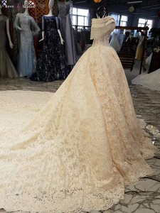 LSS002 de haute qualité de luxe chérie, plus la taille des femmes longues robe de bal musulmane robe de mariée islamique vintage - Product Image 5