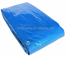 उच्च गुणवत्ता 80gsm 100gsm करने के लिए नीले रंग पीई तिरपाल पाली tarps बुना प्लास्टिक शीट - Product Image 1