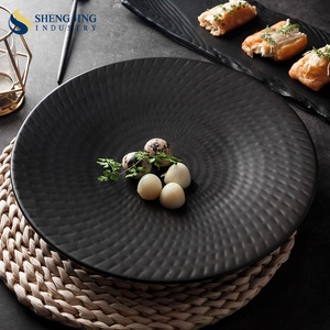 <span class=keywords><strong>Vajilla</strong></span> para restaurantes, platos aperitivos negros de 11,25 pulgadas - Product Image 2