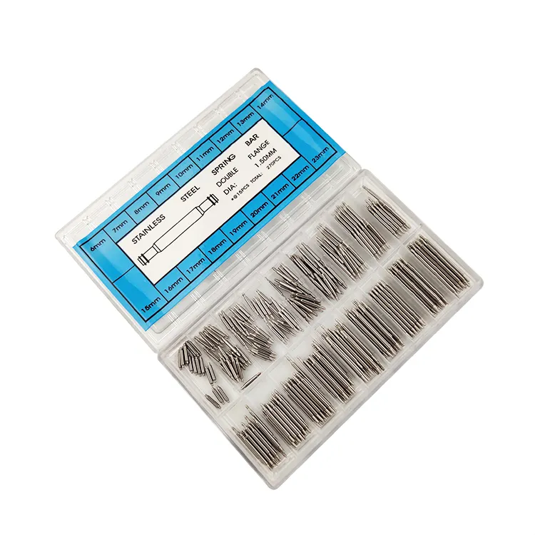 270pcs Watch Band Stainless Steel Link Pins,spring Bars+remover Repair Tool (6-23mm)