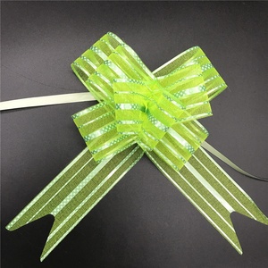 Lazo de lazo <span class=keywords><strong>personalizado</strong></span> de organza para lazo de Lazo de cinta de mariposa, adorno de <span class=keywords><strong>boda</strong></span> <span class=keywords><strong>personalizado</strong></span> de lujo - Product Image 6