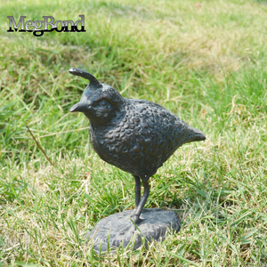 Statuetta decorativa da giardino in ghisa, in metallo statuetta di piccolo uccello - Product Image 5
