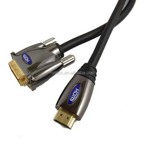 Métal Assemblée M/M Double Lien <span class=keywords><strong>HDMI</strong></span> vers <span class=keywords><strong>DVI</strong></span> Audio Adaptateur - Product Image 1