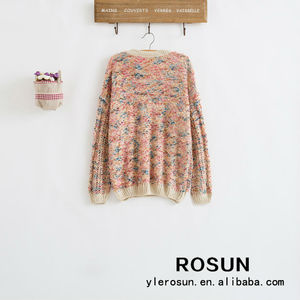 Mejor venta de 2014 sueltas tipo flor tiritando pullover suéter de la señora- rosun - Product Image 4