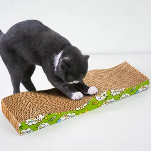 IcLe-Vague Griffant De Chat-Gris colour-IC-0024-S De Base Pas Cher Simple Planche à Gratter Chat Ondulé Scratcher de Carton