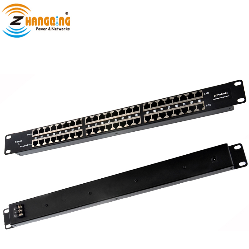 Крепеж для установки в стойку пассивный 10/100 Мбит/с на 24 порта PoE инжектор патч-панель для видеонаблюдения IP камера VOIP Беспроводной Wi-Fi AP