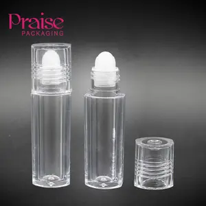 Custom printed classic natural clear lipbalm tube plastic lip balm container tube