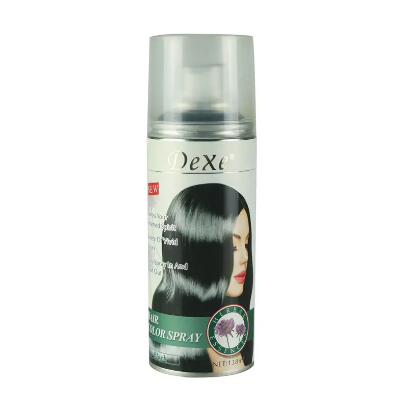 Dexe Hair Thickening Black Color Spray For Men
