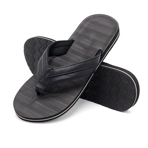 Tong d'été en <span class=keywords><strong>cuir</strong></span> eva noir antidérapant pour <span class=keywords><strong>hommes</strong></span>, design personnalisé, marque Oem, tong en vrac, - Product Image 1