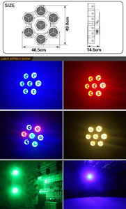 Marslite 7X40W RGBW Luz Estroboscópica Wash para Escenario, Efecto Pétalos de Nieve, Equipo de DJ para Fiestas y Discotecas - Product Image 4