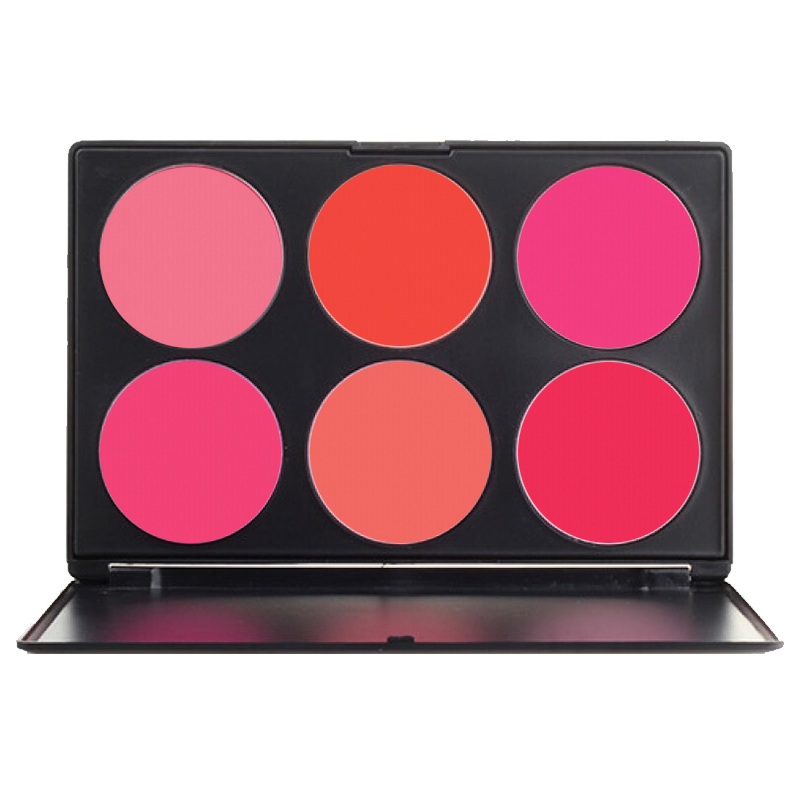 Порошок макияжа 6 видов цветов Минеральная пудра Shimmer матовый Тени для век Румяна, бронзатор, румяна, палитра