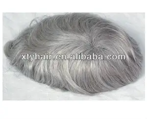 شعر مستعار للرجال شعر مستعار للرجال Colour 1 جيت الأسود مع 80% Grey خصلات الشعر المستعار للرجال