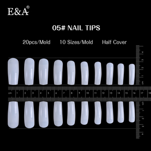 Ea-Kit de <span class=keywords><strong>uñas</strong></span> acrílicas, cobertura completa, puntas acrílicas curvadas, <span class=keywords><strong>uñas</strong></span> postizas personalizadas <span class=keywords><strong>transparentes</strong></span> - Product Image 1