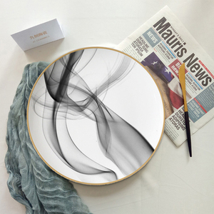 Assiette en porcelaine fine à motif <span class=keywords><strong>de</strong></span> peinture à l'encre pour la vente en gros, idéale pour les mariages et la <span class=keywords><strong>location</strong></span> <span class=keywords><strong>de</strong></span> restaurants - Product Image 4