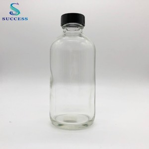 Botella de vidrio redonda Boston <span class=keywords><strong>para</strong></span> el cuidado de la piel con <span class=keywords><strong>ventana</strong></span> de 90 días, 1/2OZ, 1OZ, 2OZ, 4OZ, 8OZ, 16OZ, 32OZ - Product Image 4