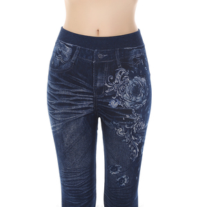 Legging Jins Seksi Remaja Perempuan Legging Jeans Murah Keluaran Baru Grosir Celana Ketat Ukuran Kustom Pinggang Tinggi Hot Pant - Product Image 2