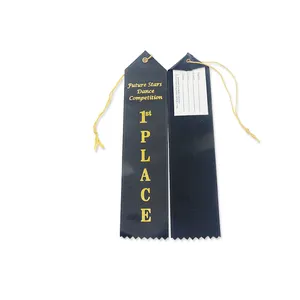 2024 Wholesale Custom Design Black Award Ribbons for Dance