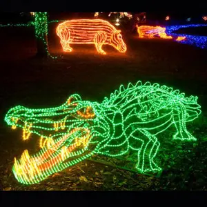 Outdoor 3D LED illuminato cigno scultura di illuminazione di festa animale zoo luci per l'inverno di festa visualizza