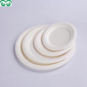 As melhores vendas descartáveis <span class=keywords><strong>Eco</strong></span> <span class=keywords><strong>Friendly</strong></span> Talheres Sugarcane Bagasse 9 polegadas papel redondo servindo placa biodegradável - Product Image 4