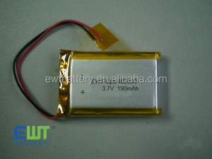 LP402030 충전식 <span class=keywords><strong>3.7v</strong></span> <span class=keywords><strong>190mah</strong></span> 리튬 폴리머 배터리 패드 전화 Mp4 Mp3 스마트 시계 UPS 사용 <span class=keywords><strong>Lipo</strong></span> Lp 402030 배터리 - Product Image 2