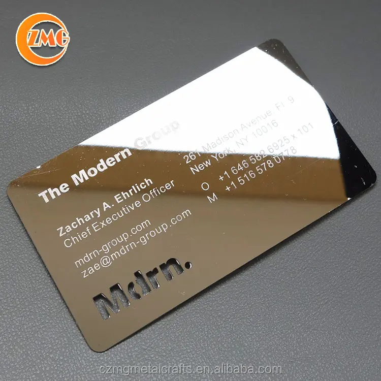 OEM Custom Design Logo Engraved Metal Card, Personalized Business Card Metal