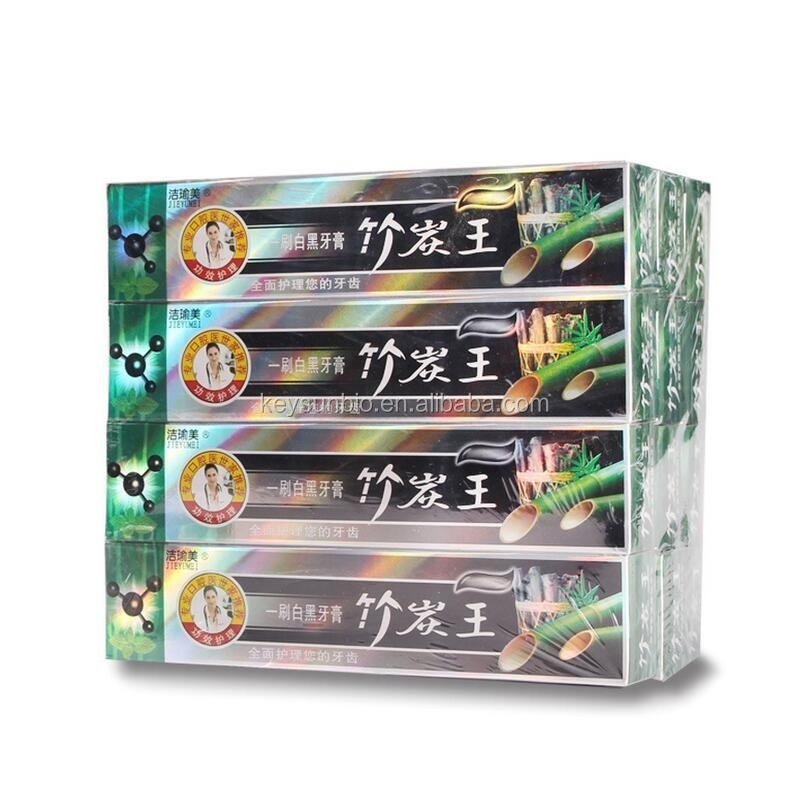 Полностью натуральная формула, отбеливающая зубная паста с активированным углем черного цвета для отбеливания зубов