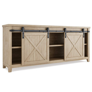 Perangkat Keras Pintu Geser Mini Pintu Ganda 6,6 Kaki, untuk Dudukan Kabinet TV - Product Image 2