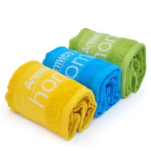 Custom logo jacquard terry towel gift sport cotton towel