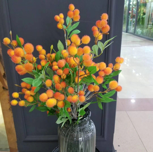 Hogar <span class=keywords><strong>de</strong></span> <span class=keywords><strong>la</strong></span> Sala decoración plástico Artificial bola borrosa aerosol arreglo ramo <span class=keywords><strong>de</strong></span> flores secas <span class=keywords><strong>flor</strong></span> artificial - Product Image 3