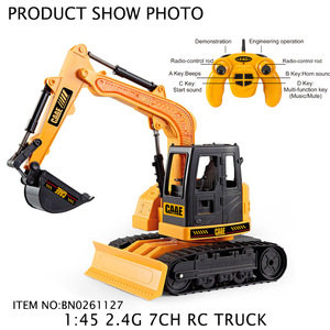 Trẻ Em Sâu Bướm Theo Dõi RC Xe Tải 7CH Kỹ Thuật Xe Máy Xúc Mô Hình RC Đồ Chơi Với Bộ Sạc Và Điều Khiển Từ Xa - Product Image 2